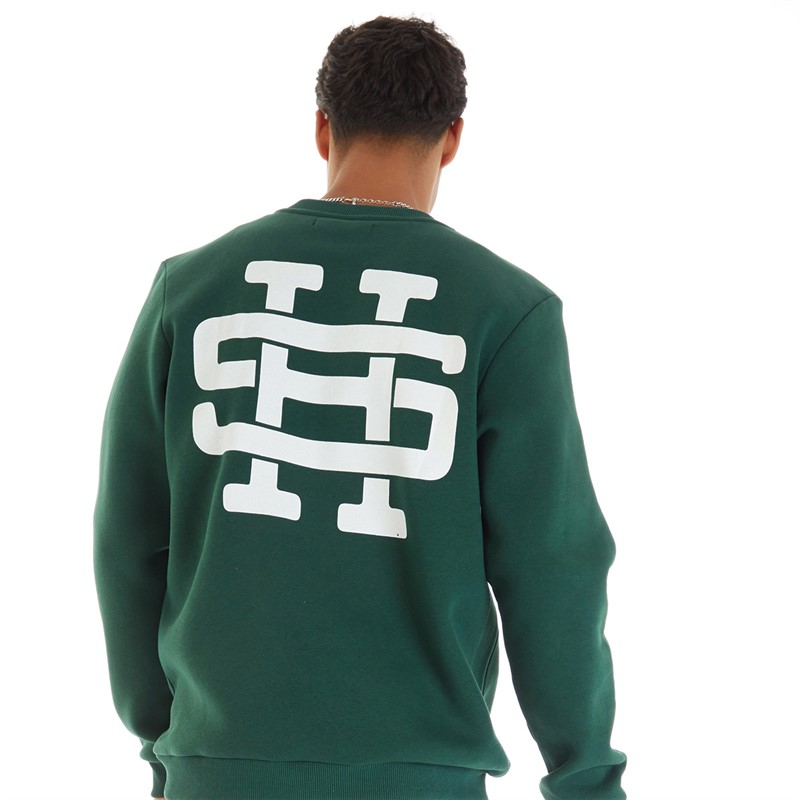 HXTN Supply Mens Allstar Sweatshirt Deep Green