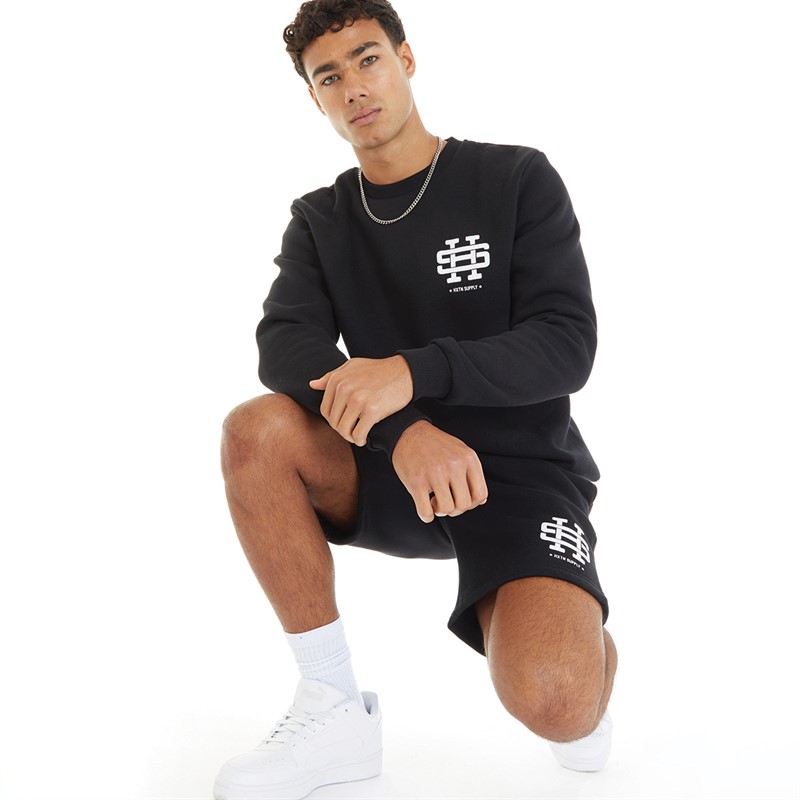 HXTN Supply Mens Allstar Sweatshirt Black