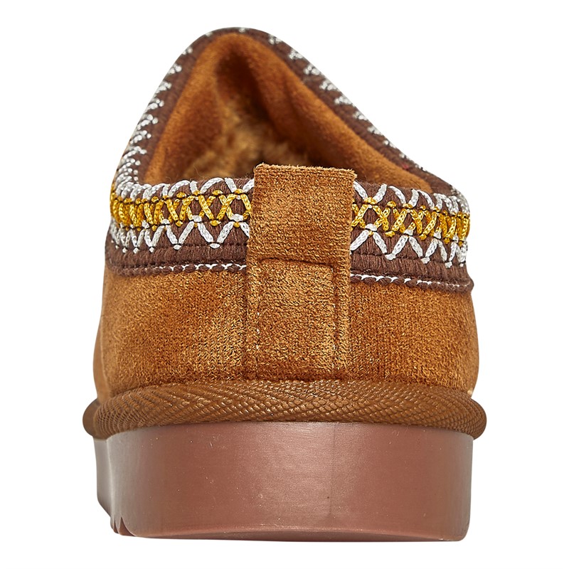 KRUSH Womens Aztec Mules Chestnut