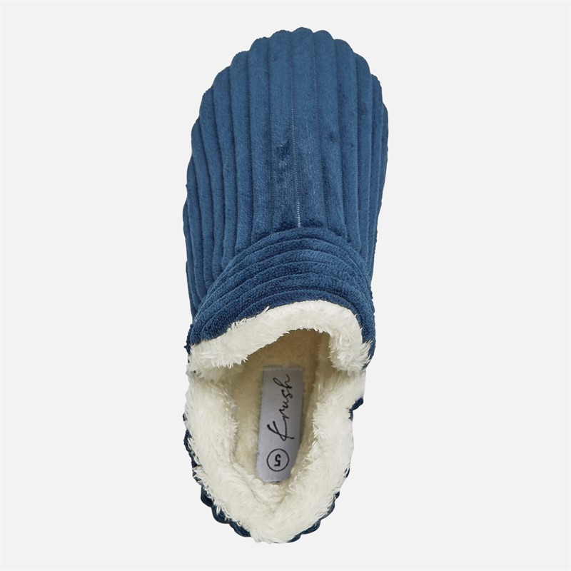 KRUSH Womens Cosy Puffi Slippers Navy