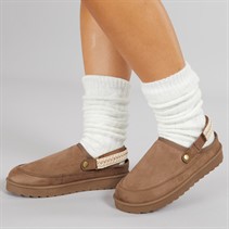 KRUSH Womens Aztec Slingback Slippers Khaki