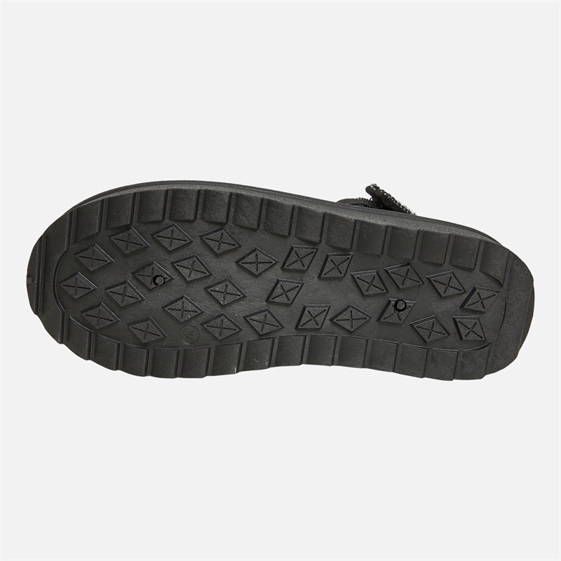 KRUSH Womens Aztec Slingback Slippers Black