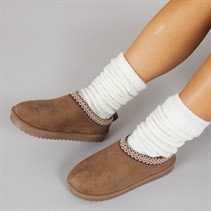 KRUSH Womens Aztec Mule Slippers Khaki