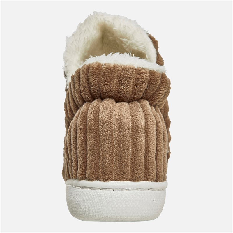 KRUSH Womens Cosy Puffi Slippers Khaki