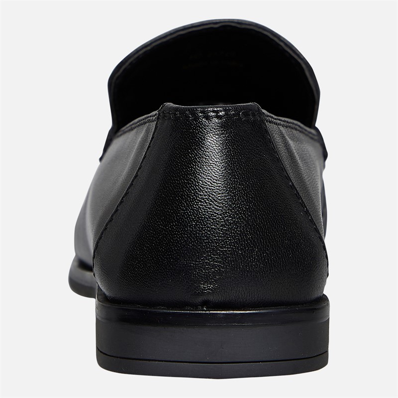 KRUSH Womens Leather Loafers Black