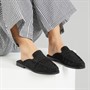 KRUSH Womens Leather Loafer Mules Black