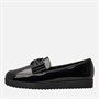 KRUSH Womens Patent Loafers Black Patent Pu