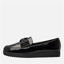 KRUSH Womens Patent Loafers Black Patent Pu