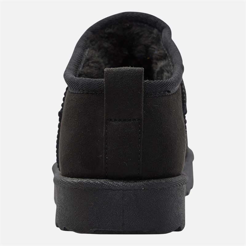 KRUSH Womens Ankle Slippers Black