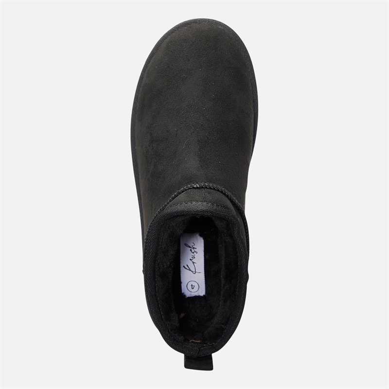KRUSH Womens Ankle Slippers Black