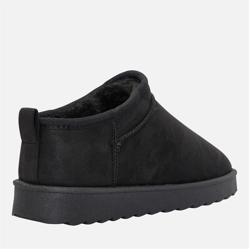 KRUSH Womens Ankle Slippers Black