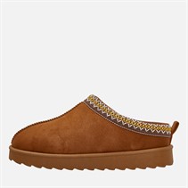 KRUSH Womens Aztec Mule Slippers Chestnut