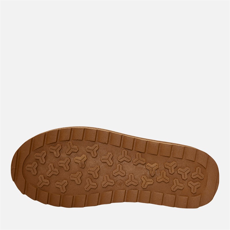 KRUSH Womens Aztec Mule Slippers Chestnut