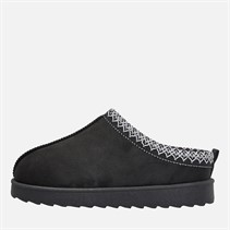 KRUSH Womens Aztec Mule Slippers Black