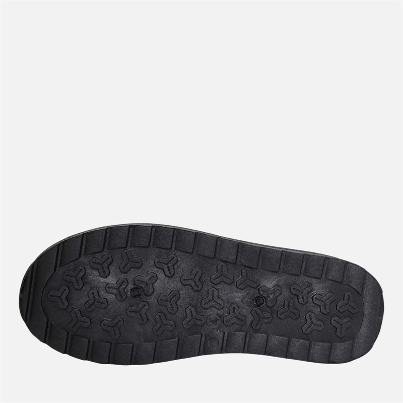 KRUSH Womens Aztec Mule Slippers Black