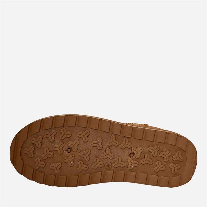 KRUSH Womens Ankle Slippers Chestnut