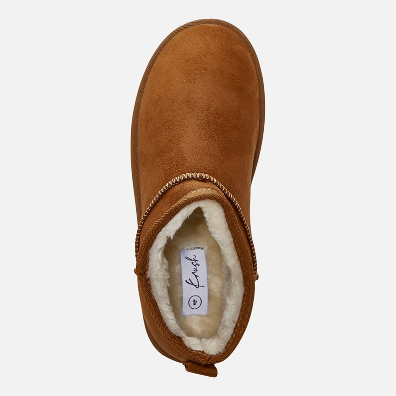 KRUSH Womens Ankle Slippers Chestnut