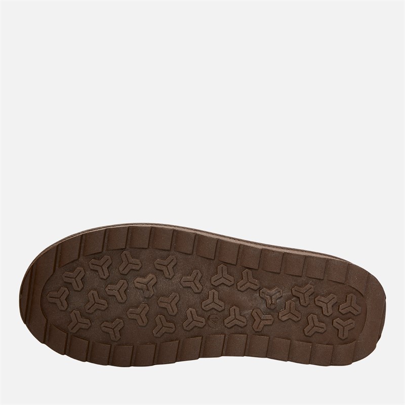 KRUSH Womens Aztec Mule Slippers Brown