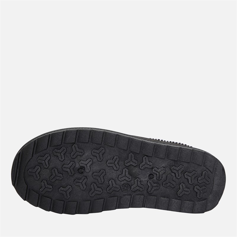 KRUSH Girls Aztec Slippers Black
