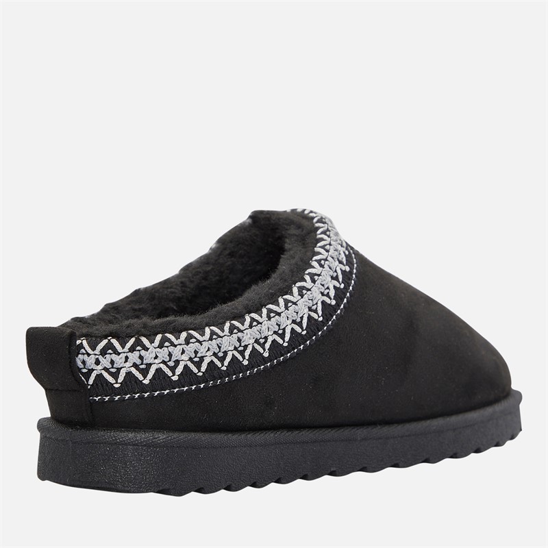 KRUSH Girls Aztec Slippers Black