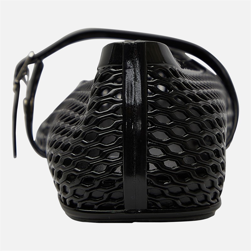 KRUSH Womens Buckle Strap Jelly Shoes Matt Black