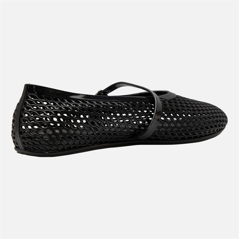 KRUSH Womens Buckle Strap Jelly Shoes Matt Black