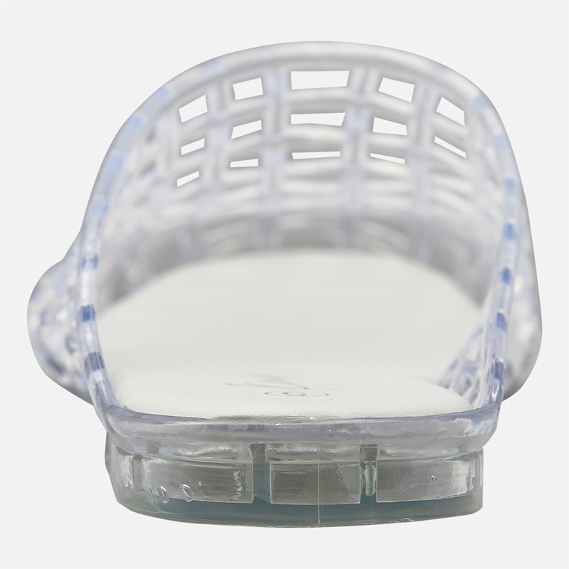 KRUSH Womens Jelly Mule Sandals Clear
