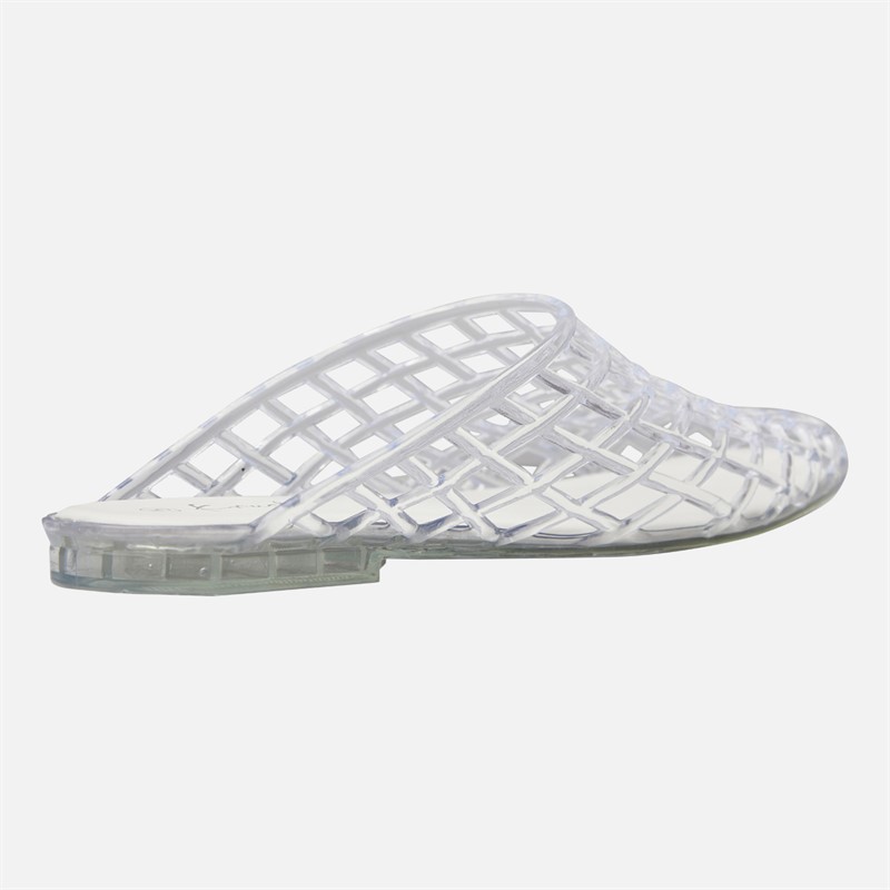 KRUSH Womens Jelly Mule Sandals Clear