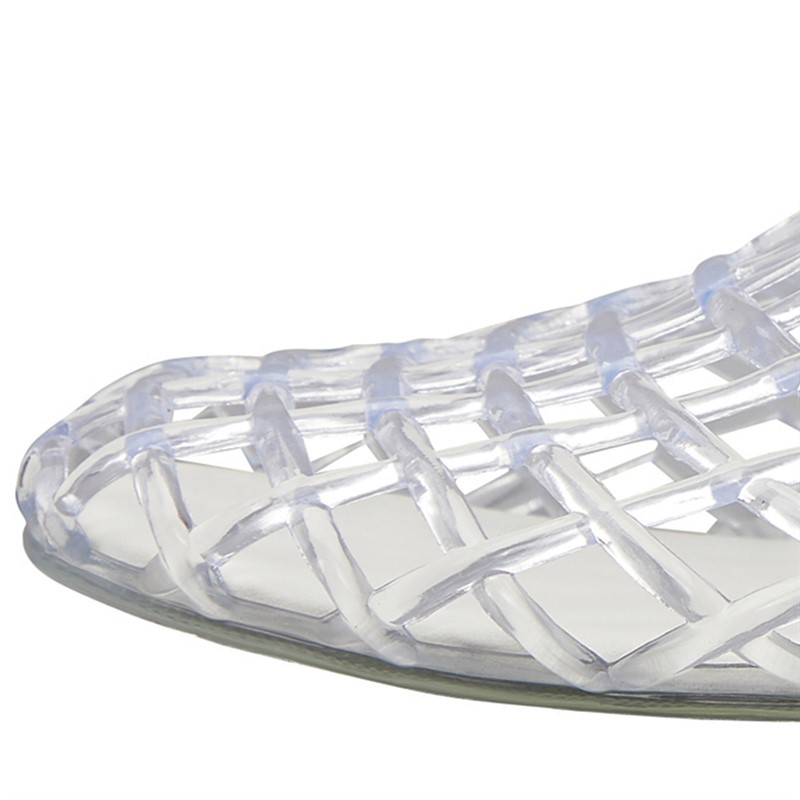 KRUSH Womens Jelly Mule Sandals Clear
