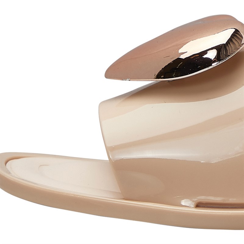 KRUSH Womens Heart Sliders Nude