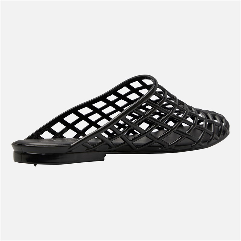 KRUSH Womens Jelly Mule Sandals Matt Black