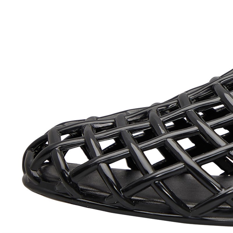 KRUSH Womens Jelly Mule Sandals Matt Black