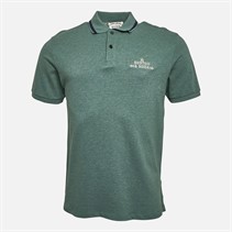 Scotch & Soda Mens Pique Short Sleeve Polo Khaki Green