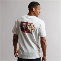 Scotch & Soda Mens Short Sleeve Graphic T-Shirt Light Beige
