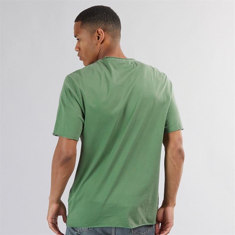 Scotch & Soda Mens Short Sleeve Roll Neck T-Shirt Medium Green