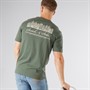 Scotch & Soda Herren Grafik T-Shirt Olive / Khaki