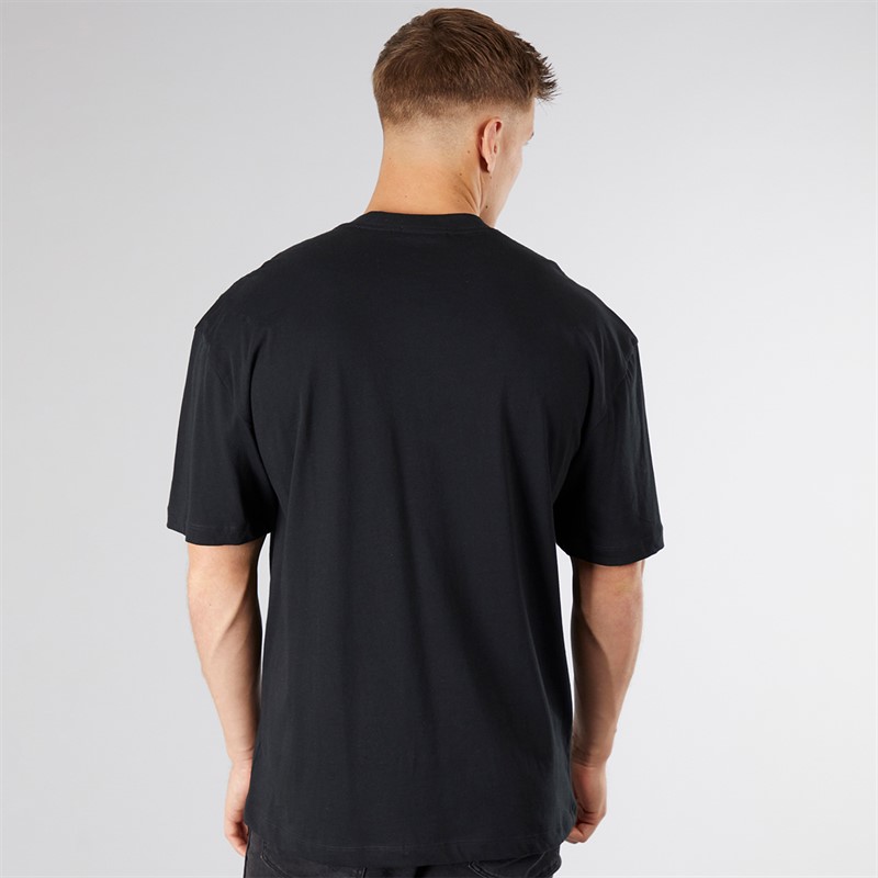 Scotch & Soda Herren Oversized Grafik T-Shirt Schwarz/Rot