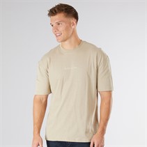 Scotch & Soda Herre Oversized Grafik T-Shirt Taupe