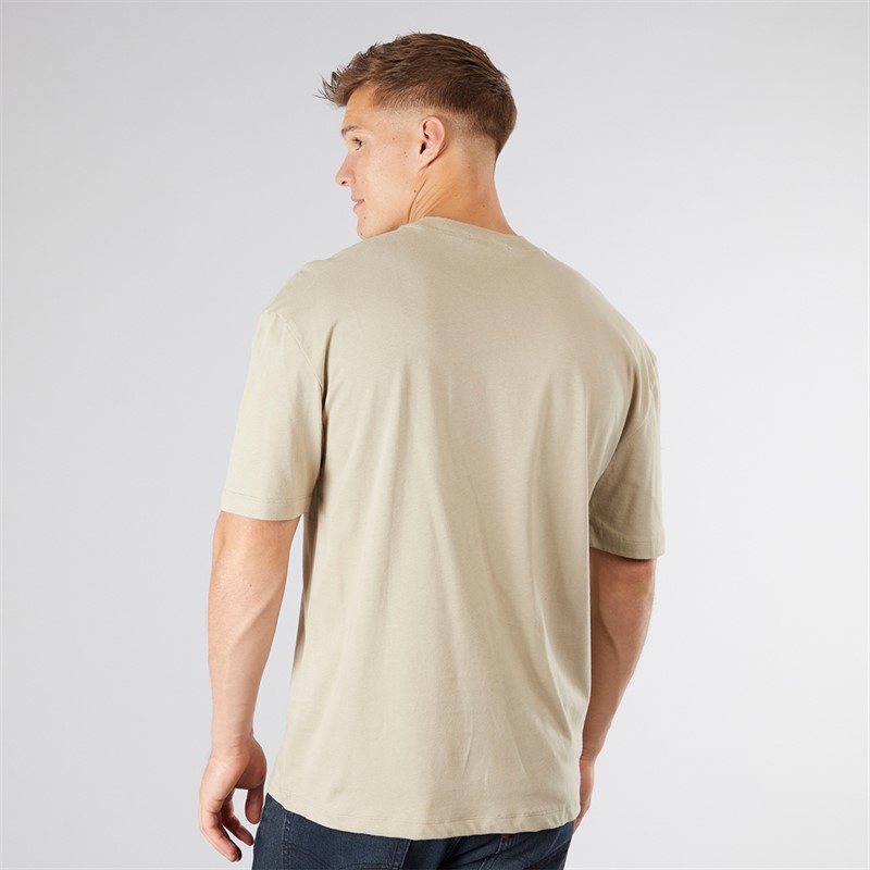 Scotch & Soda Herren Oversized Grafik T Shirt Taupe