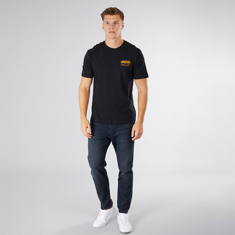 Scotch & Soda Herren Grafik T-Shirt Schwarz / Rot