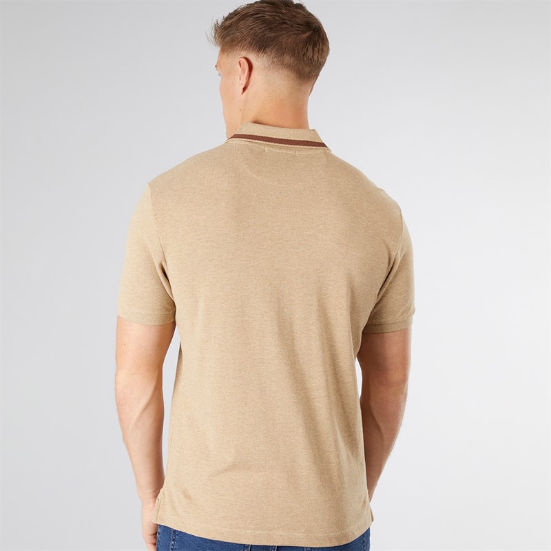 Scotch & Soda Herren Piqué Polohemd Taupe