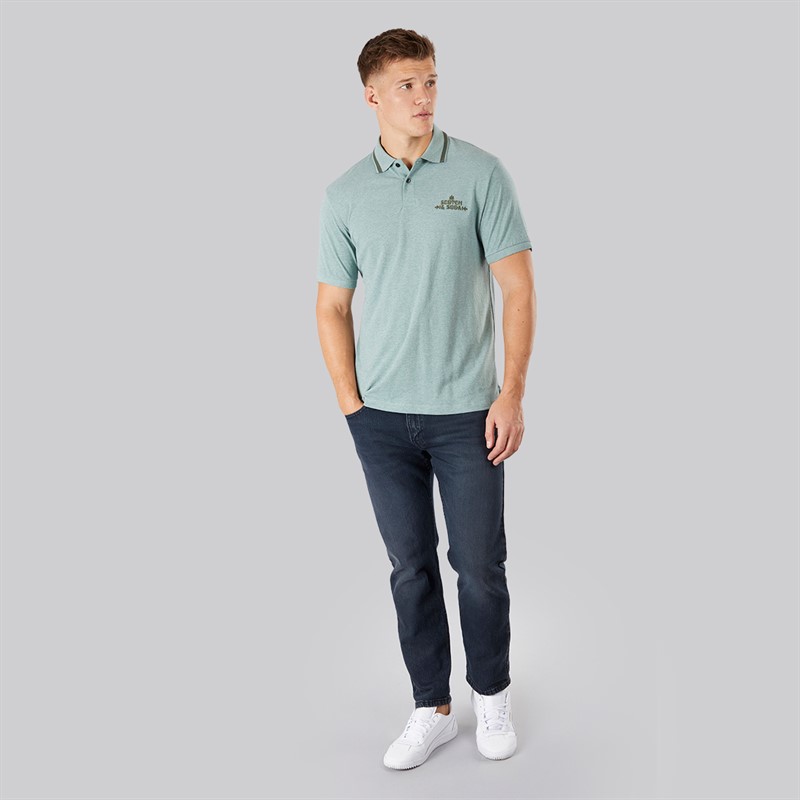 Scotch & Soda Herren Piqué Polohemd Olive / Khaki