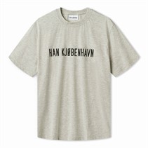 Han KJØBENHAVN T-shirt Gris Chiné à logo boxy homme