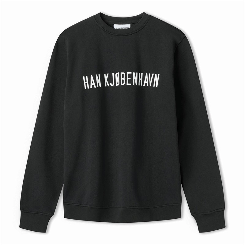 Han KJØBENHAVN Sweat-Shirt à logo Homme noir