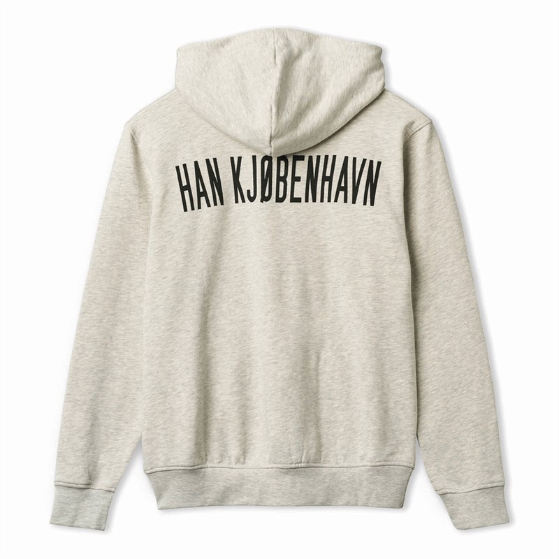 Han KJØBENHAVN Mænd Logo Hoodie Grå Melange