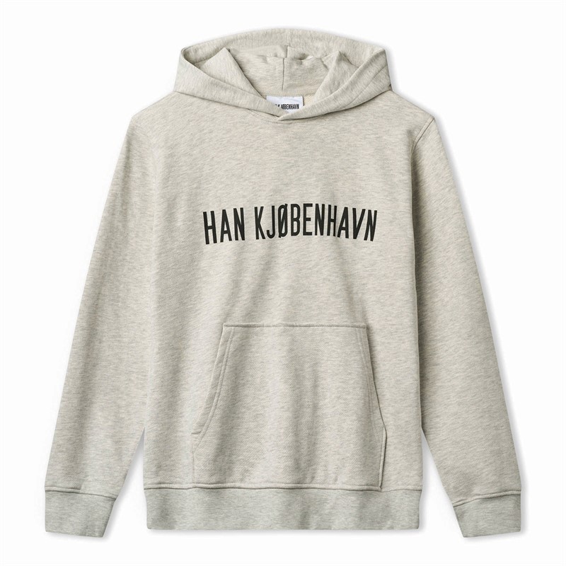 Han KJØBENHAVN Kapuzenpullover Herren Logo Grau Melange