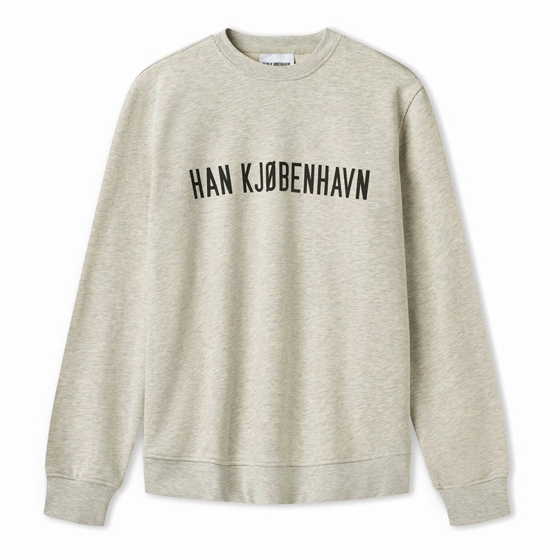 Han KJØBENHAVN Sweat-Shirt à logo Gris Chiné homme