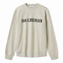 Han KJØBENHAVN Sweat-Shirt à logo Gris Chiné homme