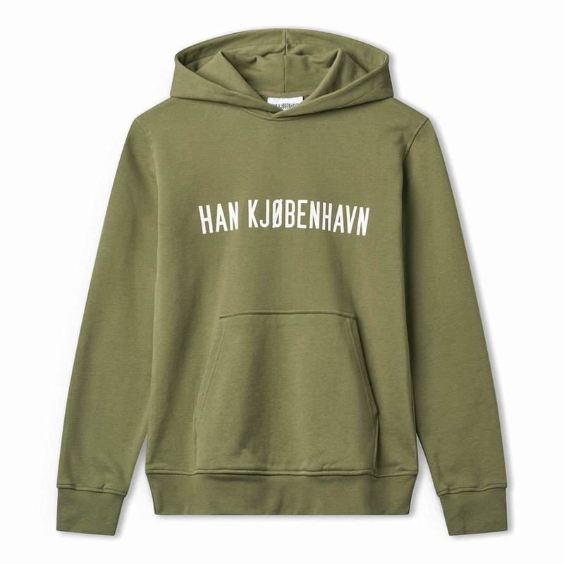 Han KJØBENHAVN Herren Logo Kapuzenpullover Grün