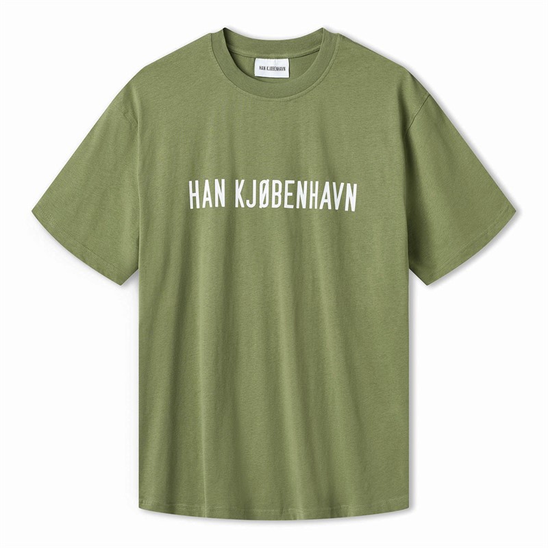 Han KJØBENHAVN Męskie Logo T-shirty Zielony